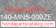 Honda 81140-MN5-000ZE genuine part number image