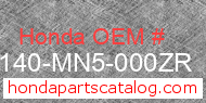 Honda 81140-MN5-000ZR genuine part number image