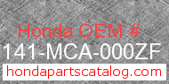 Honda 81141-MCA-000ZF genuine part number image