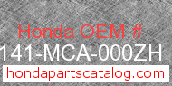 Honda 81141-MCA-000ZH genuine part number image