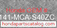 Honda 81141-MCA-S40ZC genuine part number image