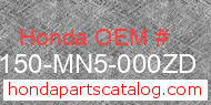 Honda 81150-MN5-000ZD genuine part number image