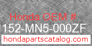 Honda 81152-MN5-000ZF genuine part number image