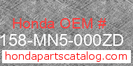 Honda 81158-MN5-000ZD genuine part number image