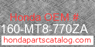 Honda 81160-MT8-770ZA genuine part number image