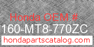 Honda 81160-MT8-770ZC genuine part number image