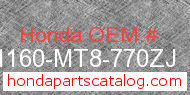 Honda 81160-MT8-770ZJ genuine part number image
