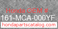 Honda 81161-MCA-000YF genuine part number image