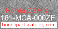 Honda 81161-MCA-000ZF genuine part number image