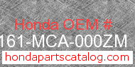 Honda 81161-MCA-000ZM genuine part number image