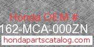 Honda 81162-MCA-000ZN genuine part number image