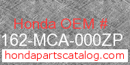 Honda 81162-MCA-000ZP genuine part number image