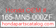 Honda 81165-MN5-000ZF genuine part number image