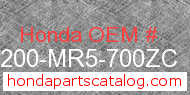 Honda 81200-MR5-700ZC genuine part number image