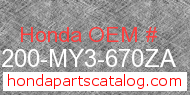 Honda 81200-MY3-670ZA genuine part number image