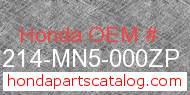 Honda 81214-MN5-000ZP genuine part number image