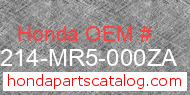 Honda 81214-MR5-000ZA genuine part number image