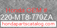 Honda 81220-MT8-770ZA genuine part number image