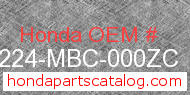 Honda 81224-MBC-000ZC genuine part number image