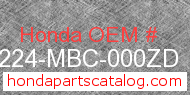 Honda 81224-MBC-000ZD genuine part number image