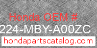 Honda 81224-MBY-A00ZC genuine part number image