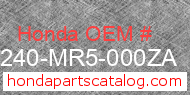 Honda 81240-MR5-000ZA genuine part number image
