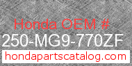 Honda 81250-MG9-770ZF genuine part number image