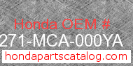 Honda 81271-MCA-000YA genuine part number image