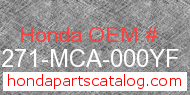 Honda 81271-MCA-000YF genuine part number image