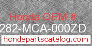 Honda 81282-MCA-000ZD genuine part number image