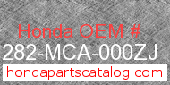 Honda 81282-MCA-000ZJ genuine part number image