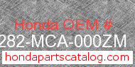 Honda 81282-MCA-000ZM genuine part number image