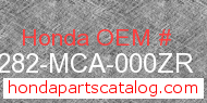 Honda 81282-MCA-000ZR genuine part number image