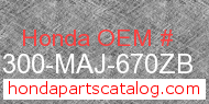 Honda 81300-MAJ-670ZB genuine part number image