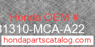 Honda 81310-MCA-A22 genuine part number image