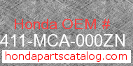 Honda 81411-MCA-000ZN genuine part number image