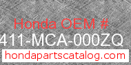Honda 81411-MCA-000ZQ genuine part number image