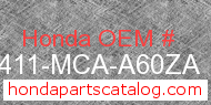 Honda 81411-MCA-A60ZA genuine part number image