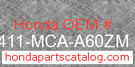 Honda 81411-MCA-A60ZM genuine part number image