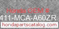 Honda 81411-MCA-A60ZR genuine part number image