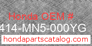 Honda 81414-MN5-000YG genuine part number image