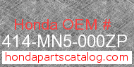 Honda 81414-MN5-000ZP genuine part number image