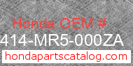 Honda 81414-MR5-000ZA genuine part number image