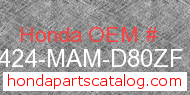 Honda 81424-MAM-D80ZF genuine part number image