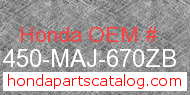 Honda 81450-MAJ-670ZB genuine part number image