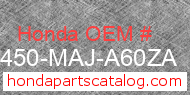 Honda 81450-MAJ-A60ZA genuine part number image