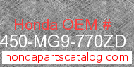 Honda 81450-MG9-770ZD genuine part number image
