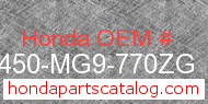 Honda 81450-MG9-770ZG genuine part number image