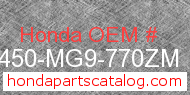 Honda 81450-MG9-770ZM genuine part number image