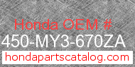 Honda 81450-MY3-670ZA genuine part number image